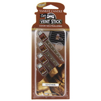 Yankee Candle Leather Vent Stick ( kůže ) - Vonné kolíčky do auta ( 4 ks ) unisex