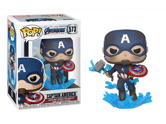 Funko POP Marvel: Endgame - Capt A w/BrokenShield&Mjolnir;