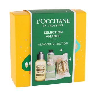 L´Occitane Almond sprchový olej 75 ml + krém na ruce 30 ml + tuhé mýdlo Delicious Soap 50 g