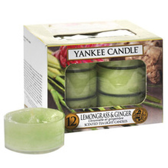 Yankee Candle Lemongrass & Ginger Candle ( citronová tráva a zázvor ) - Aromatické čajové svíčky ( 12 ks ) 9. ml unisex