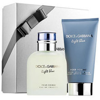 Dolce Gabbana Light Blue pour Homme Dárková sada Toaletní voda 75 ml a After Shave Balsam ( balzám po holení ) Light Blue pour Homme 75 ml