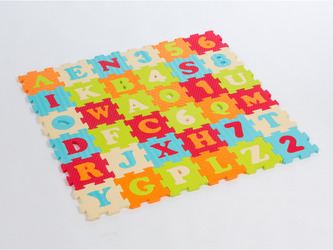 Puzzle pěnové 90x90cm písmena a čísla
