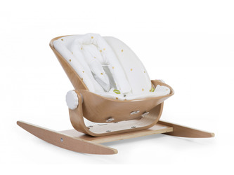 Podložka do houpacího lehátka Wood Rock Jersey Gold Dots