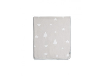 Tkaná deka hvězdy šedá