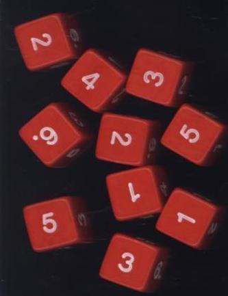 Numbers 1 - 6, 10 Dice