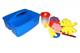 Sada s malovacími potřebami 8ks plast 2 barvy 24x23x12,5cm