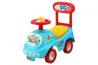 Odrážedlo auto plast modré výška sedadla 20cm v krabici 48x23,5x22,5cm 12-35m