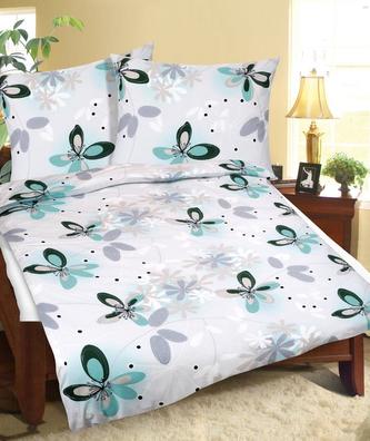 Povlečení bavlněné - zelený čtyřlístek - 140x220, 70x90