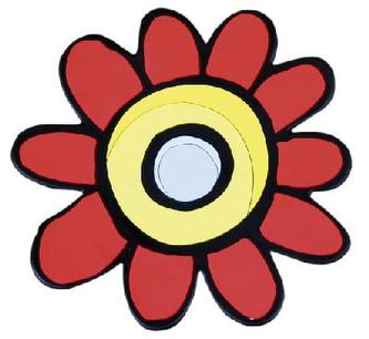 Kuchyňská podložka - astra červená - 10x10 cm