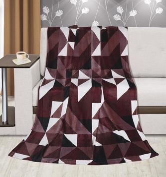 Přikrývka  Kemping PLUS - hnědé trojúhelníky - 150x200 cm