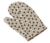 Kuchyňská chňapka - hnědé bambulky - chňapka 28x18 cm