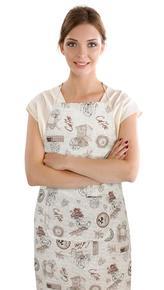 Kuchyňská zástěra EMA - káva - zástěra 67x84 cm