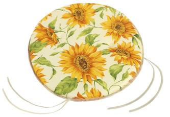 Sedák GITA kulatý hladký - květ slunečnice - průměr 40 cm