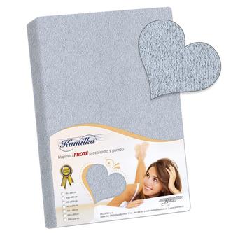 Prostěradlo froté -  šedá - 200x200 cm