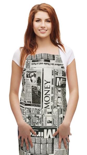 Kuchyňská zástěra IVO - noviny - zástěra 67x84 cm