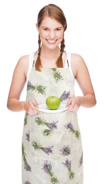 Kuchyňská zástěra EMA - svazek levandule - zástěra 67x84 cm