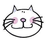 Kuchyňská podložka - kočička bílá - 10x10 cm