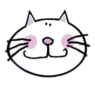 Kuchyňská podložka - kočička bílá - 10x10 cm