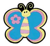 Kuchyňská podložka - modrý motýl - 10x10 cm