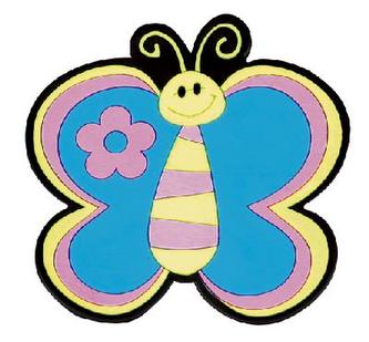 Kuchyňská podložka - modrý motýl - 10x10 cm