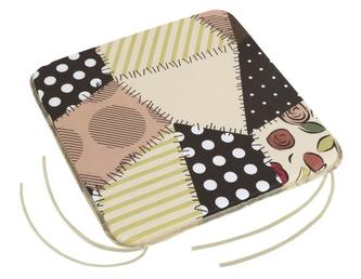 Sedák GITA hladký - hnědý patchwork - 40x40 cm,hladký