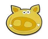 Kuchyňská podložka - prasátko žluté - 10x10 cm