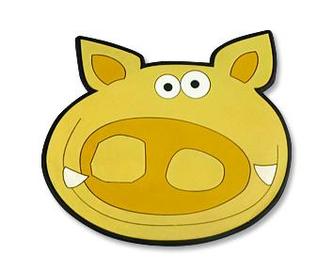 Kuchyňská podložka - prasátko žluté - 10x10 cm