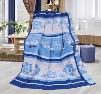 Přikrývka Karmela PLUS  jednolůžko - louka modrá - 150x200 cm