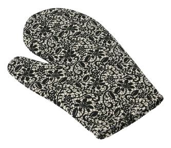 Kuchyňská chňapka - černá krajka - chňapka 28x18 cm