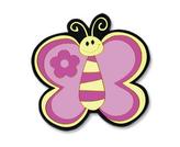 Kuchyňská podložka - motýl růžový - 10x10 cm