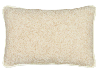 Evropské merino polštář bílý/béžový - polštář bílý/béžový - 40x60 cm