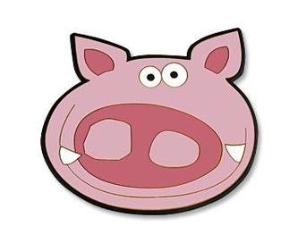 Kuchyňská podložka - prasátko růžové - 10x10 cm