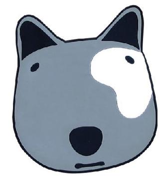 Kuchyňská podložka - pejsek šedý - 10x10 cm