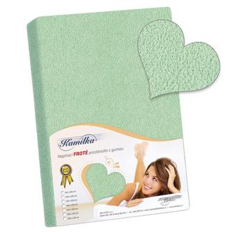 Prostěradlo froté - světle zelená - 140x200 cm