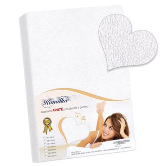 Prostěradlo froté - bílá - 120x200 cm