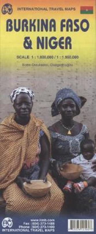 International Travel Map ITM Burkina Faso & Niger