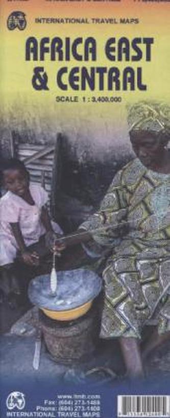 International Travel Map ITM Africa East & Central