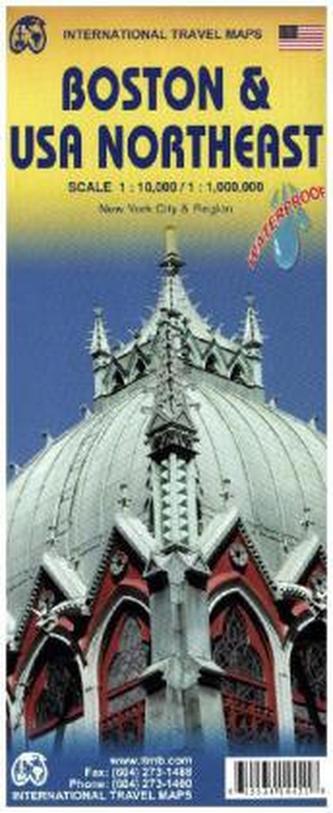 International Travel Map ITM Stadtplan Boston
