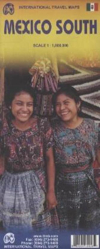 International Travel Map ITM Mexico South