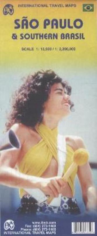 International Travel Map ITM Sao Paulo & Southern Brasil