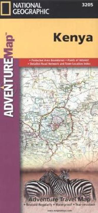 National Geographic Adventure Travel Map Kenya