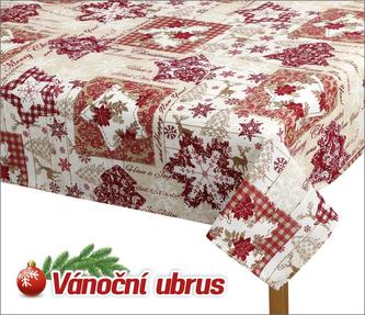 Ubrus  VÁNOCE - vánoční patchwork - 70x70 cm