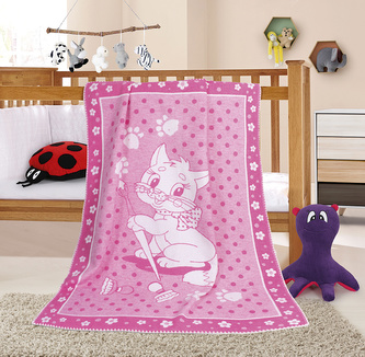 NELA dětská deka - kočička - 100x140 cm