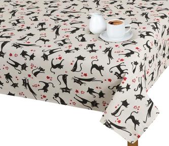 Ubrus IVO - černá kočka - 70x70 cm