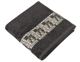 Froté ručník a osuška Kameny - šedá - Ručník 50x100 cm