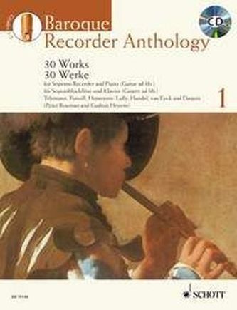 Baroque Recorder Anthology, für Sopranblockflöte und Klavier (Gitarre ad lib.), m. Audio-CD