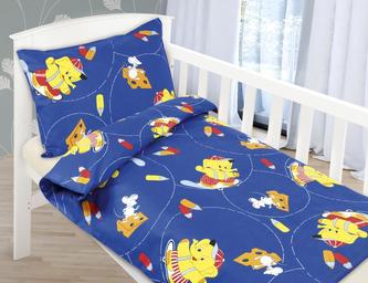 Dětské povlečení bavlna Agáta - Tm. modré slůně - 90x135, 45x60