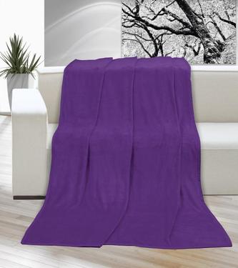 Přikrývka Korall micro jednolůžko - fialová - 150x200 cm