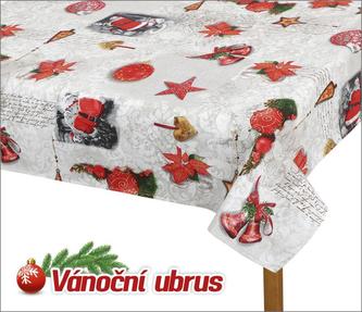 Ubrus VÁNOCE - vánoční ozdoby - 70x70 cm
