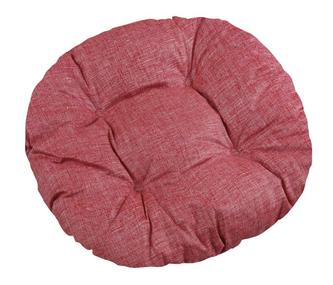 Sedák Adéla prošívaný kulatý - červená uni - průměr 40 cm